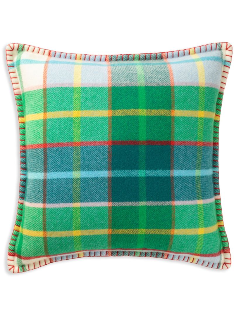 Checked Wool Cushion