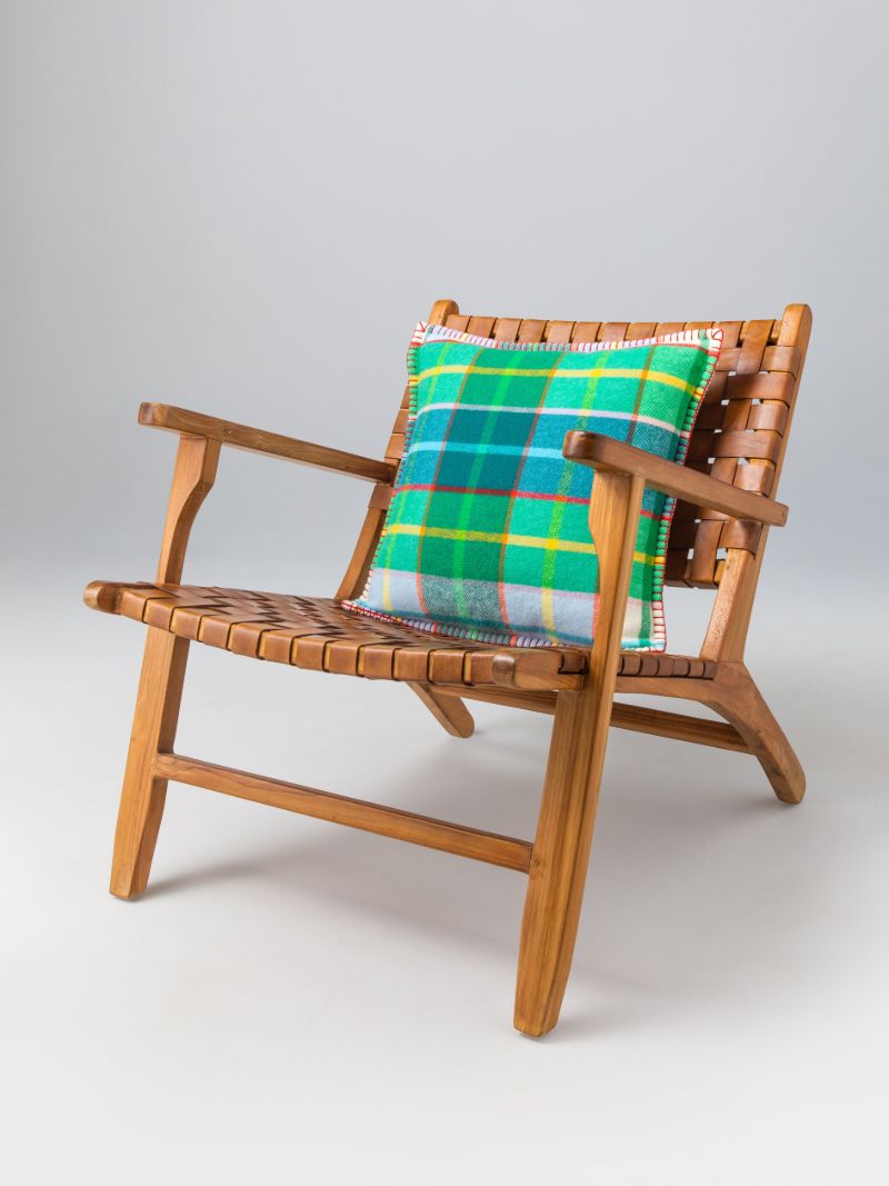 Checked Wool Cushion