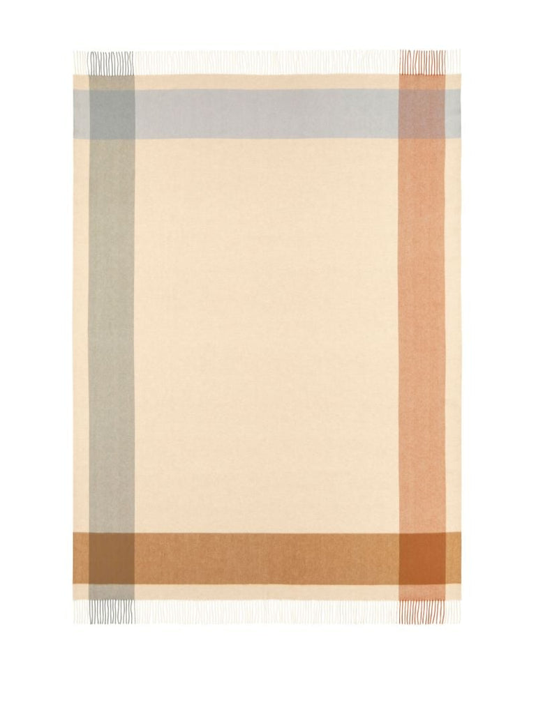 Block Border Wool Throw