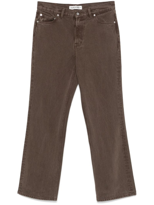 Brown Straight-leg Jeans