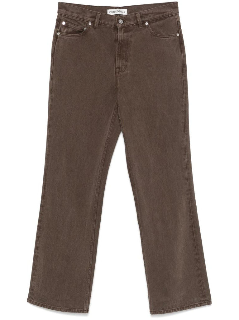 Brown Straight-leg Jeans