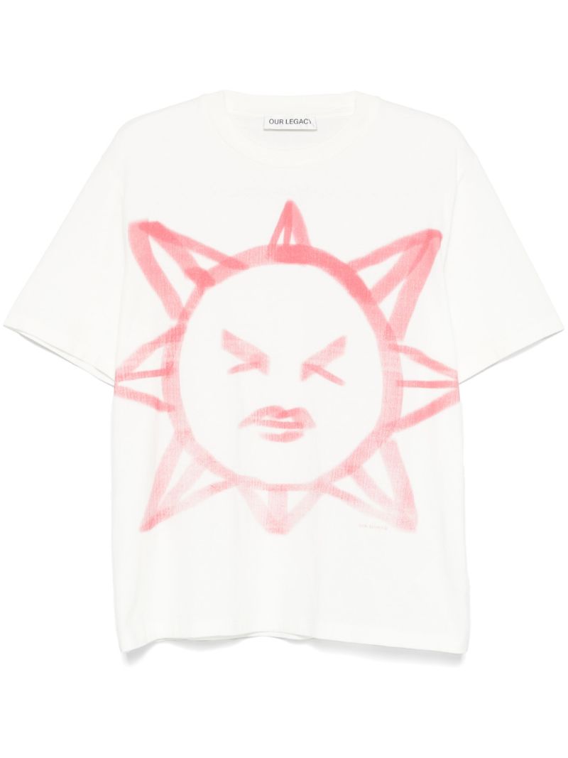 White Squinting Sun T-shirt