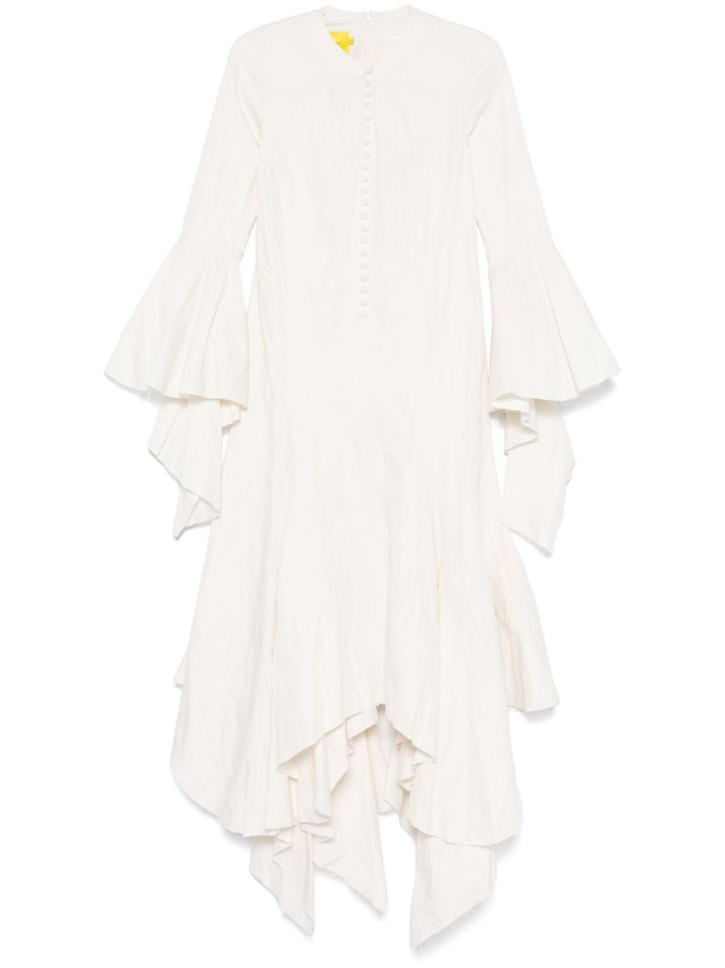 White Ruffled Dress