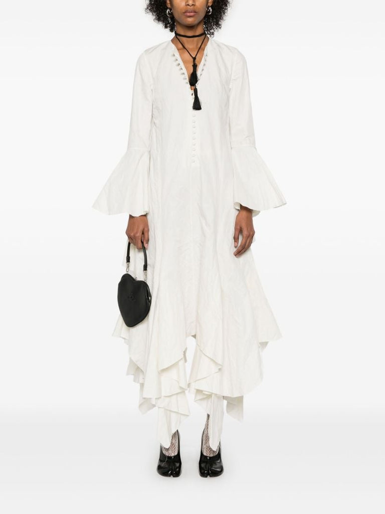 White Ruffled Dress