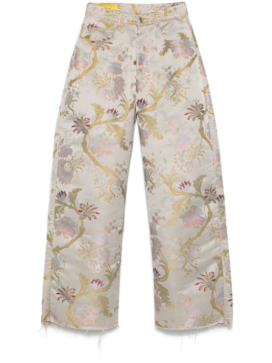 Grey Brocade Trousers