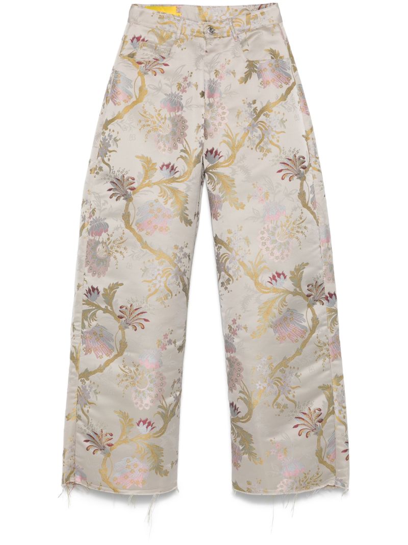 Grey Brocade Trousers