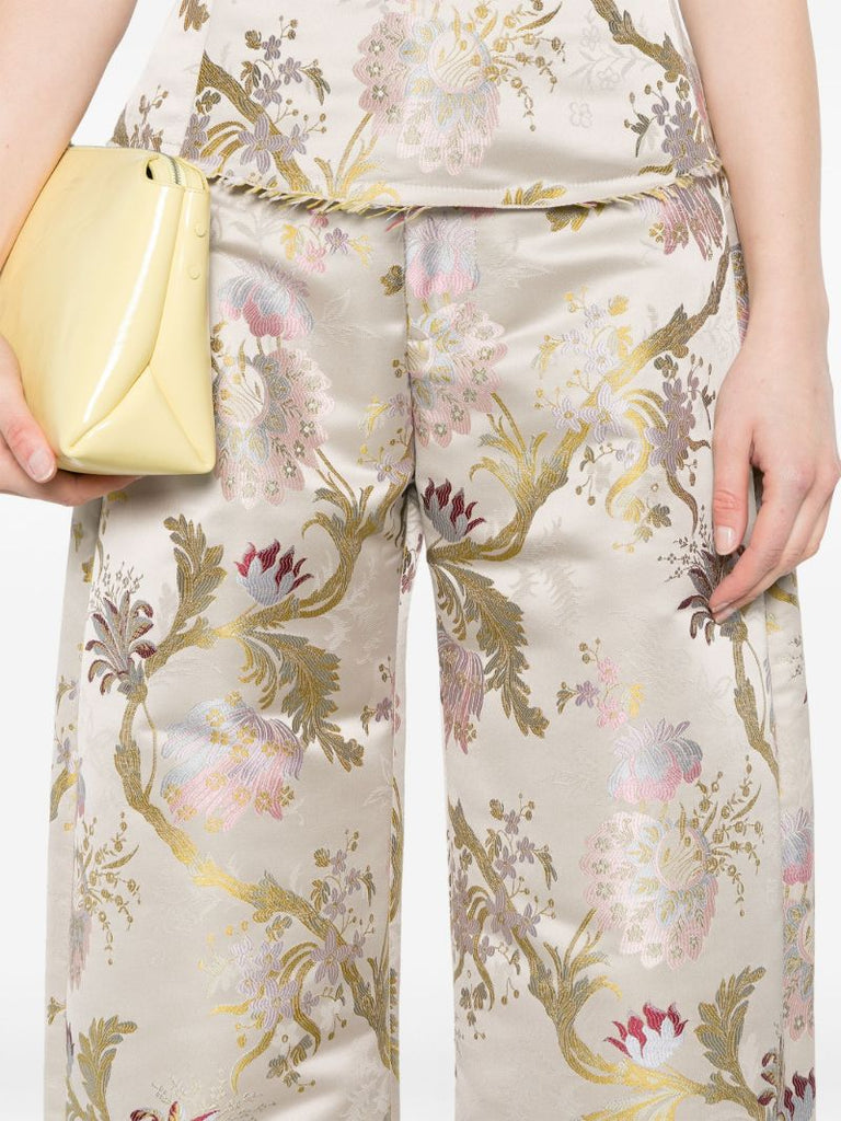 Grey Brocade Trousers
