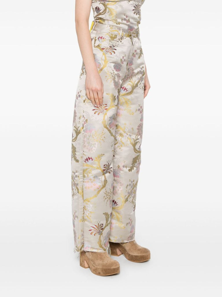 Grey Brocade Trousers