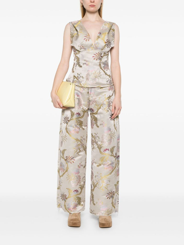 Grey Brocade Trousers