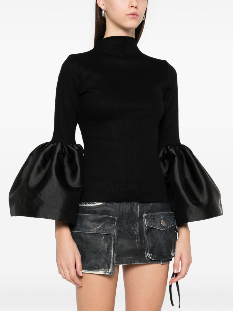 Flared-cuff Top