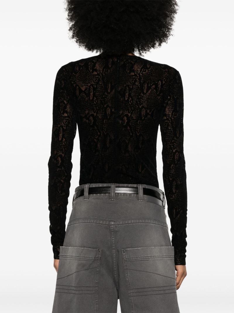 Black 4g-plaque Bodysuit