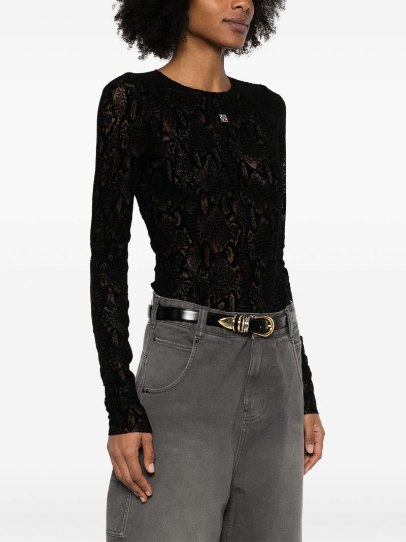 Black 4g-plaque Bodysuit