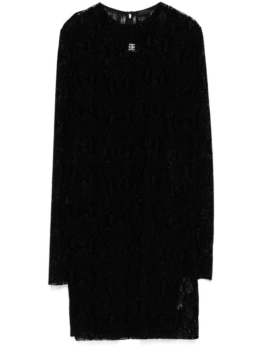 Black 4g-plaque Dress