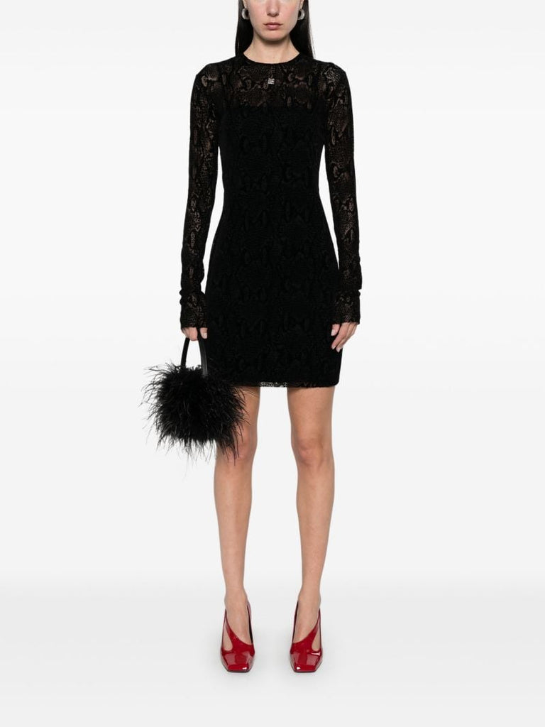 Black 4g-plaque Dress