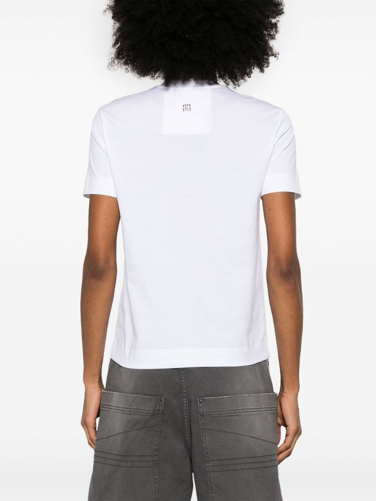 White Crystal-embellished T-shirt
