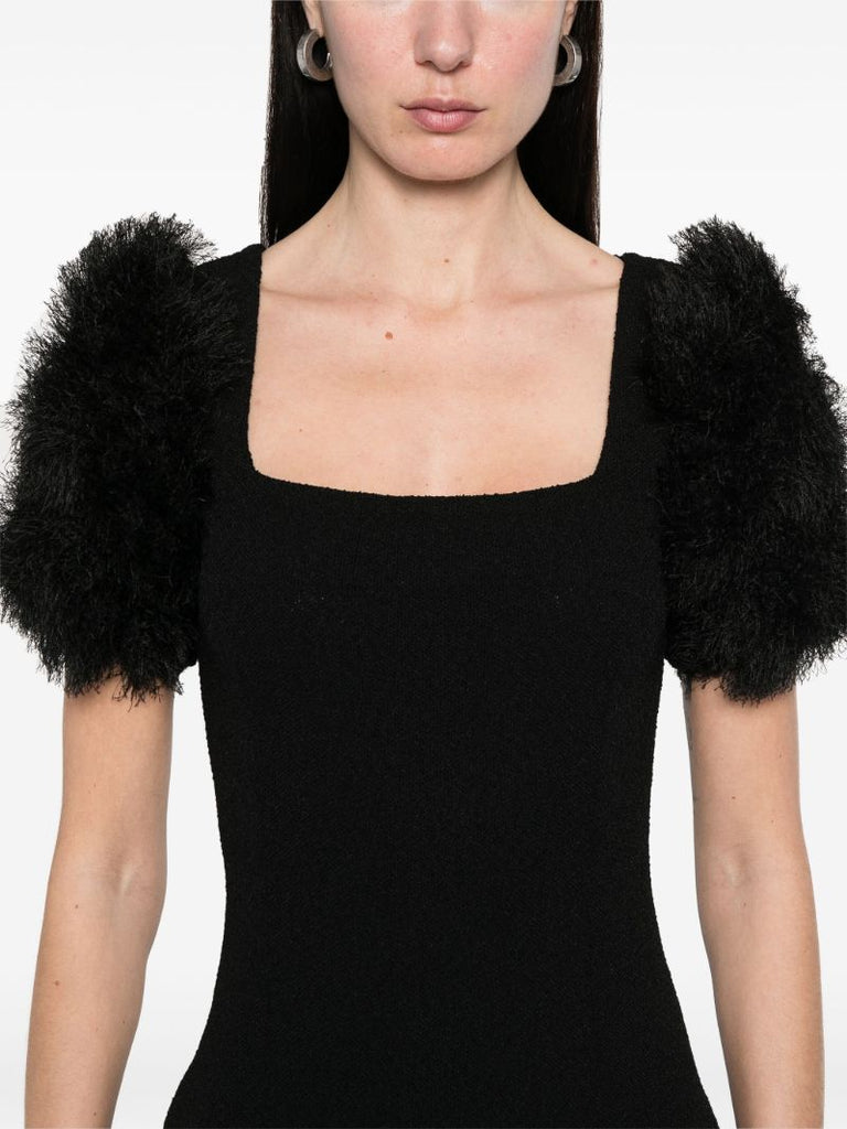 Black Puff-sleeved Dress