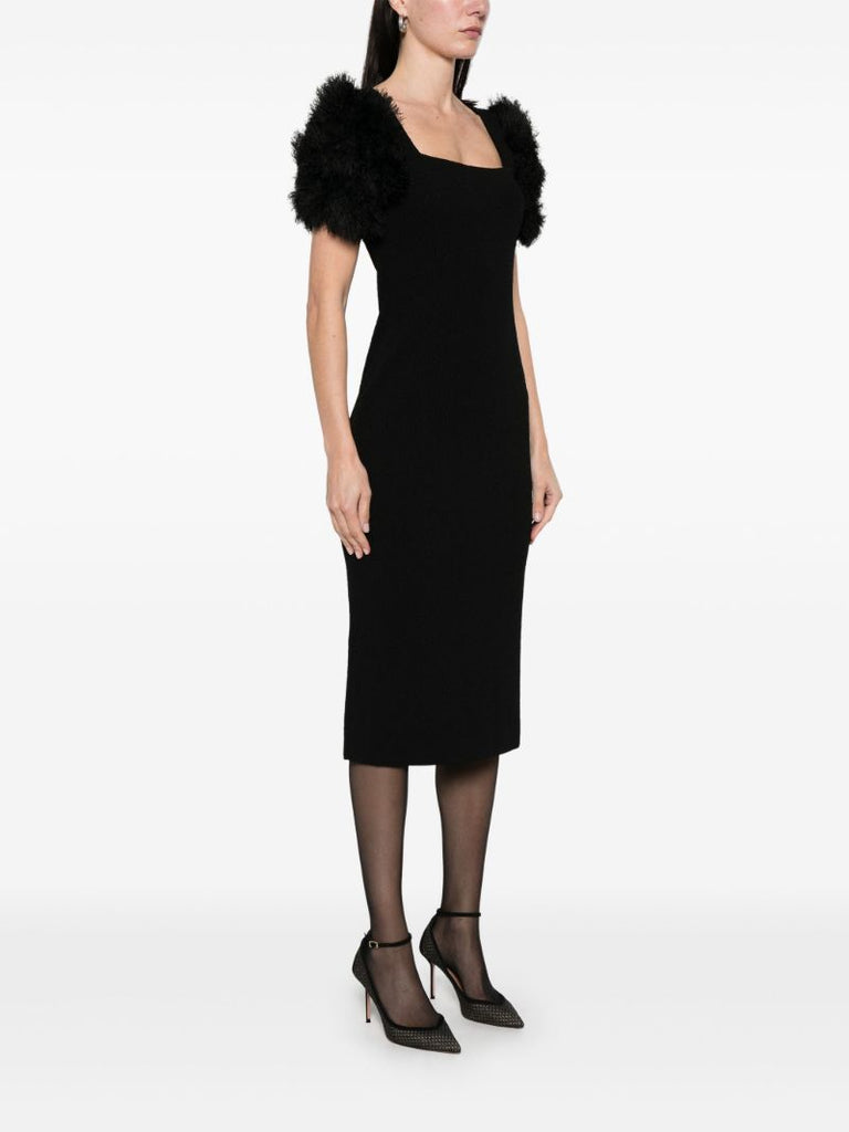 Black Puff-sleeved Dress