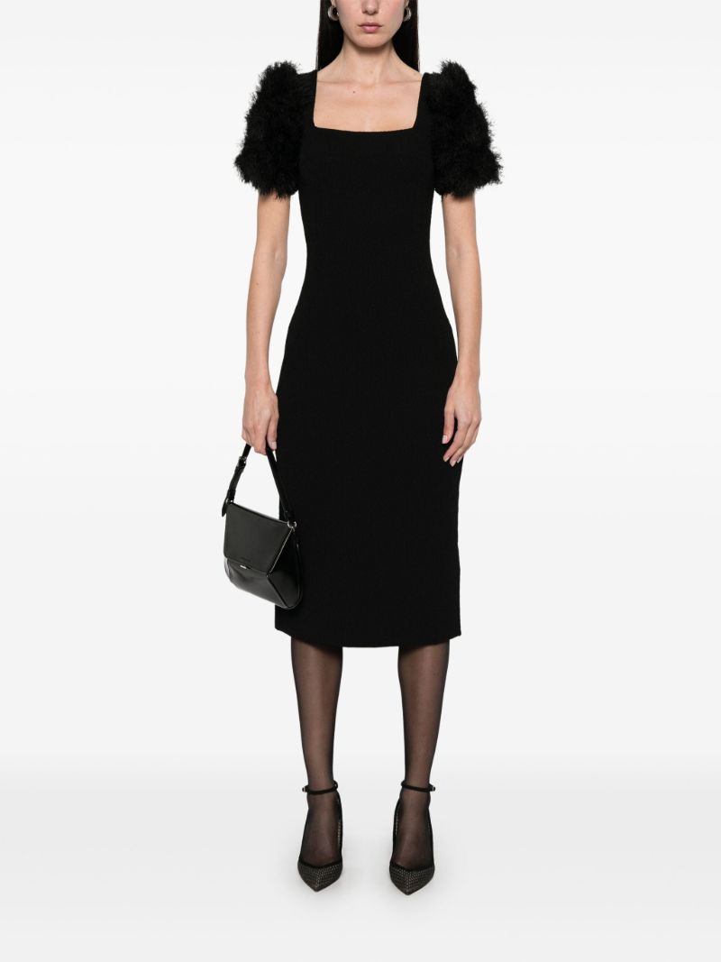 Black Puff-sleeved Dress