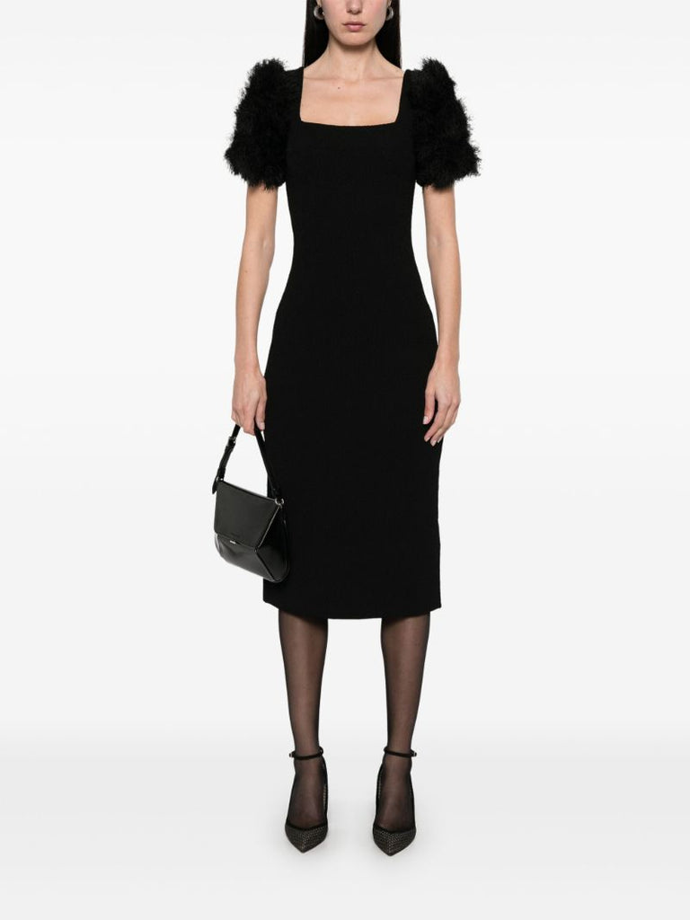 Black Puff-sleeved Dress