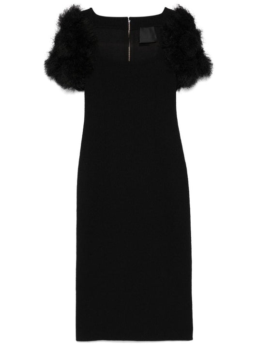 Black Puff-sleeved Dress