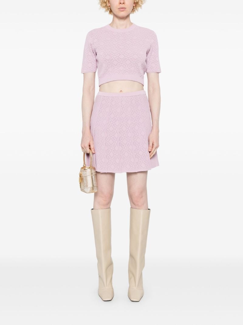 Intarsia-knit Mini Skirt