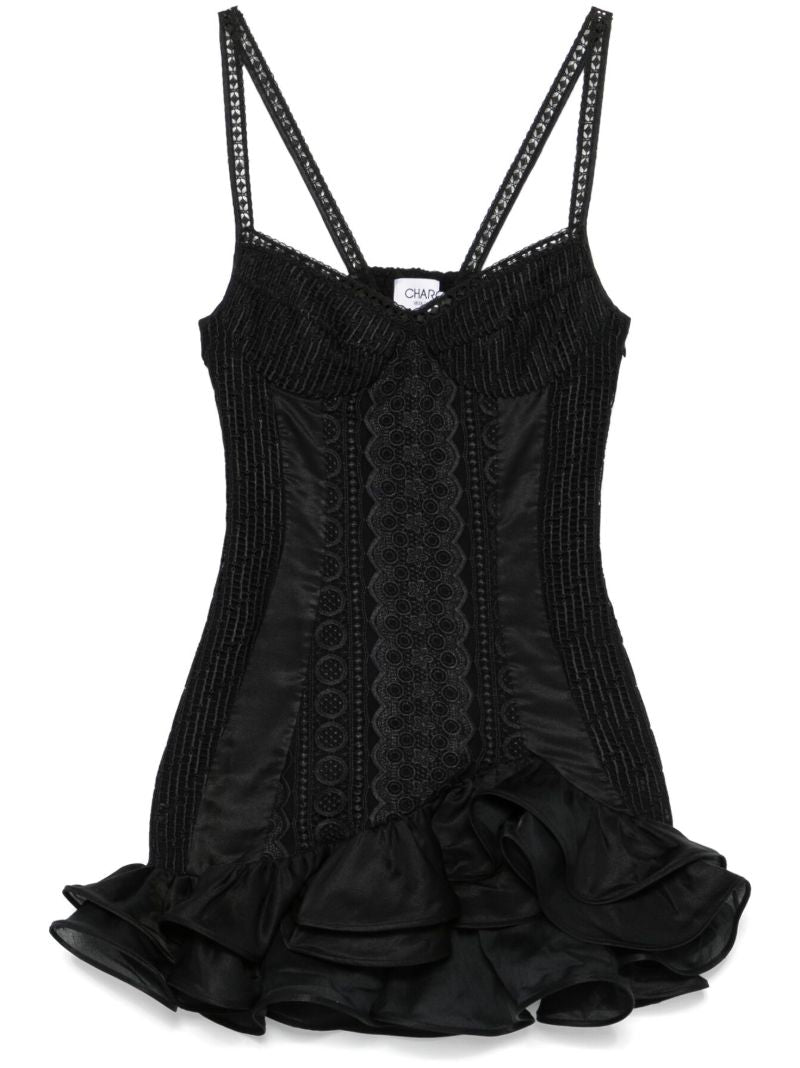 Embroidered Mini Dress