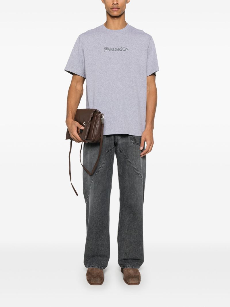 Flocked-logo T-shirt