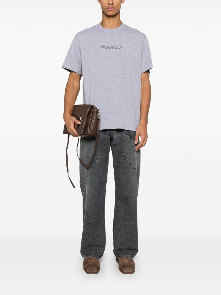 Flocked-logo T-shirt