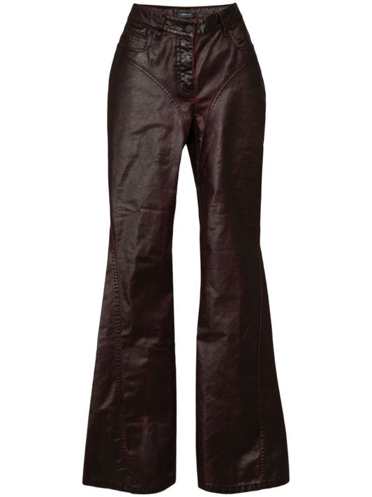 Waxed Flared Jeans