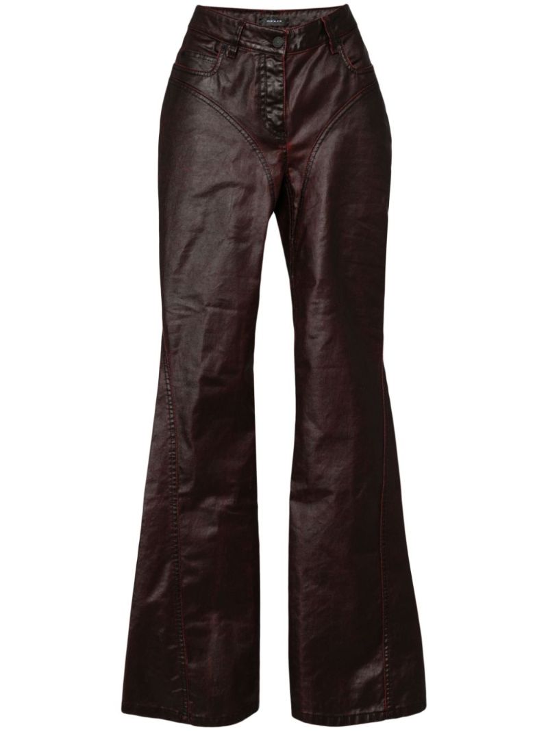 Waxed Flared Jeans