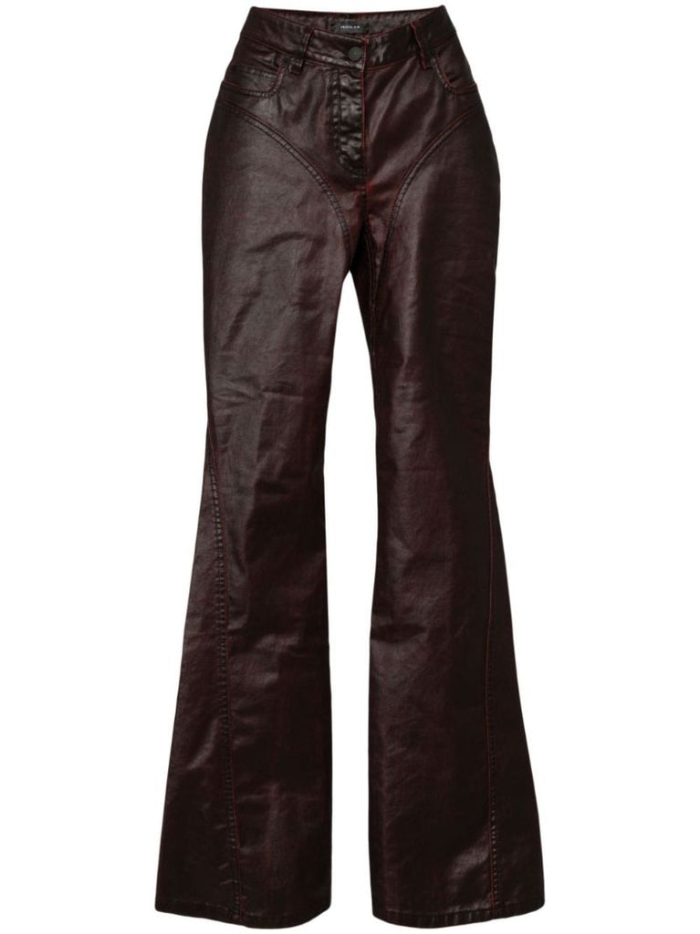 Waxed Flared Jeans