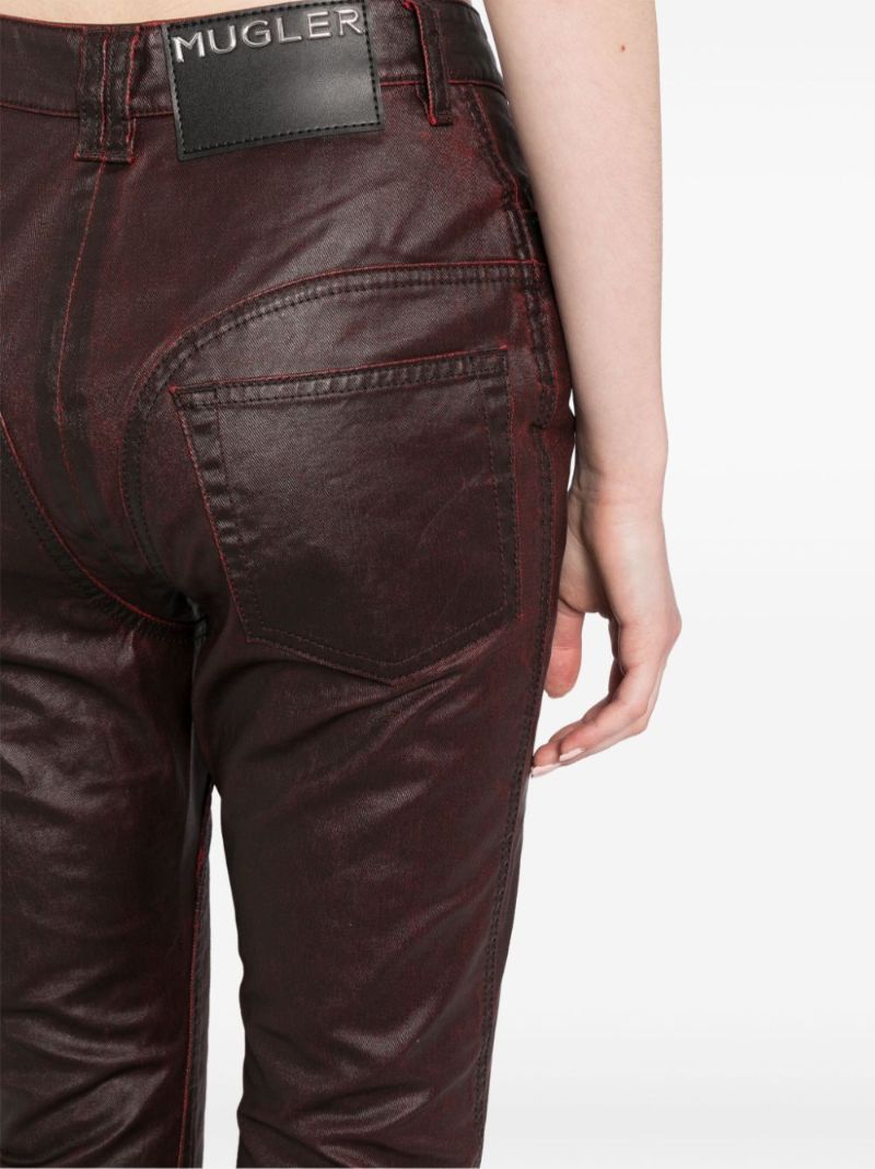 Waxed Flared Jeans