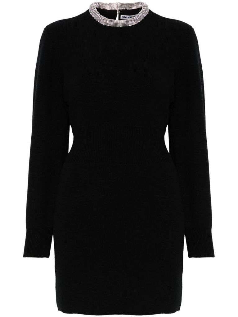 Black Crystal-embellished Dress