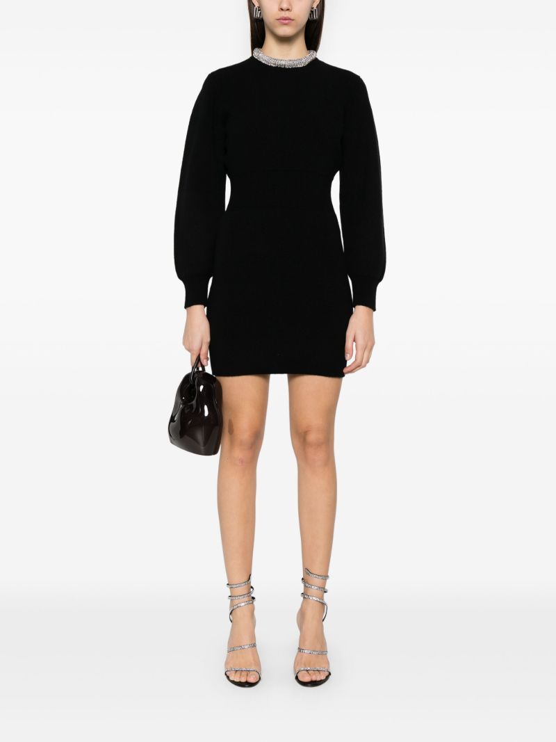 Black Crystal-embellished Dress