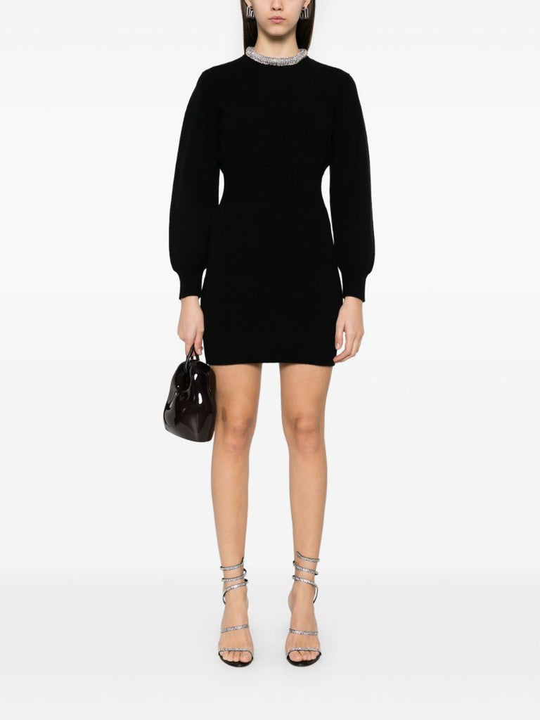 Black Crystal-embellished Dress