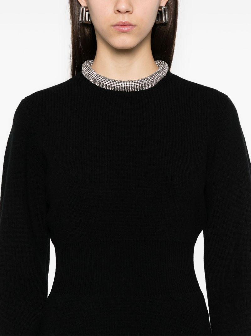 Black Crystal-embellished Dress