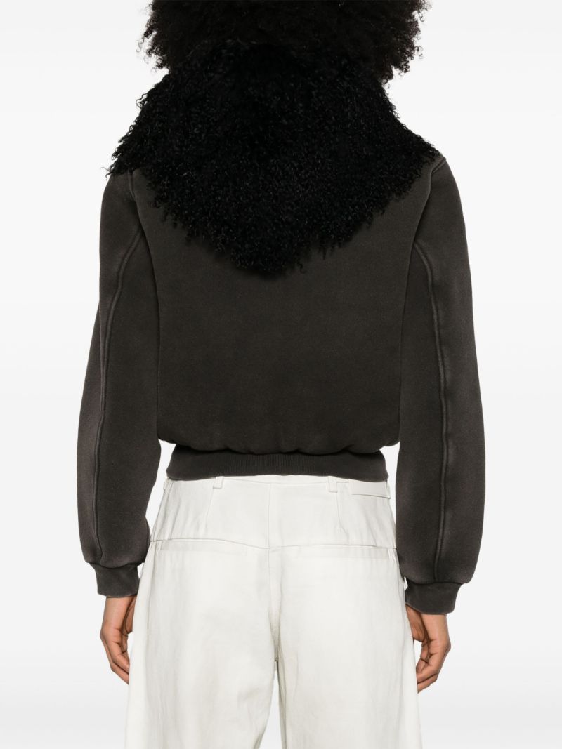 Brown Shearling-collar Jacket