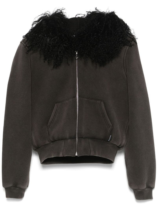 Brown Shearling-collar Jacket
