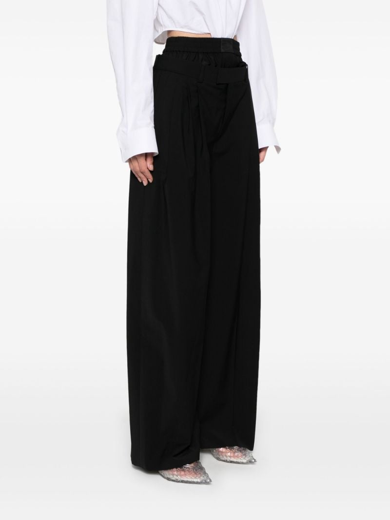 Boxer-detailed Wide-leg Trousers