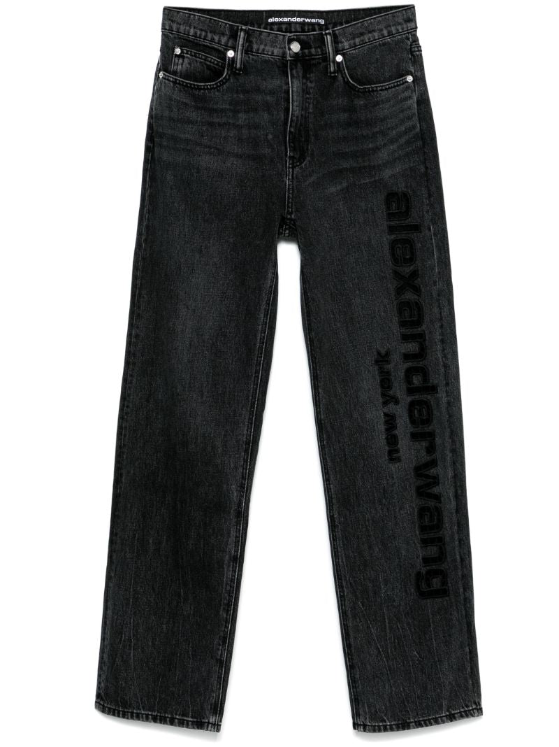 Logo-embroidered Jeans