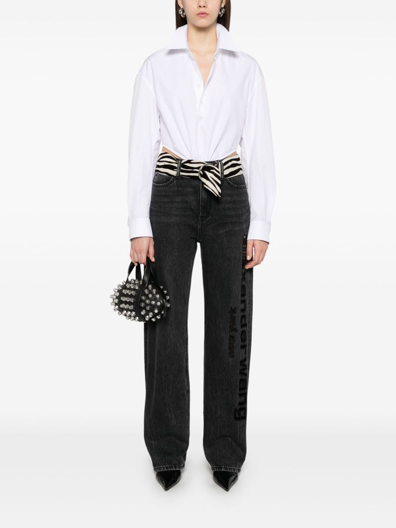 Logo-embroidered Jeans