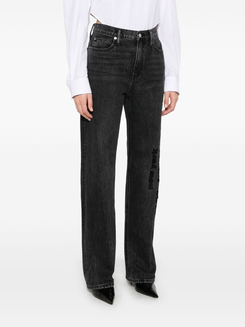 Logo-embroidered Jeans