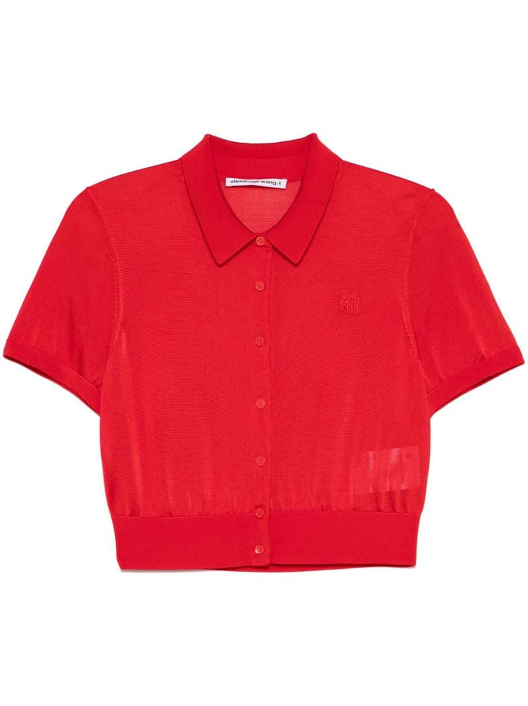 Logo-embroidered Polo Cardigan