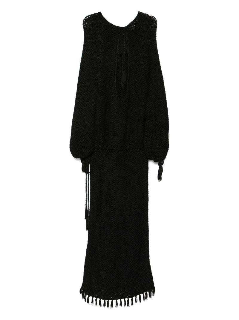 Tassel Open-knit Dress