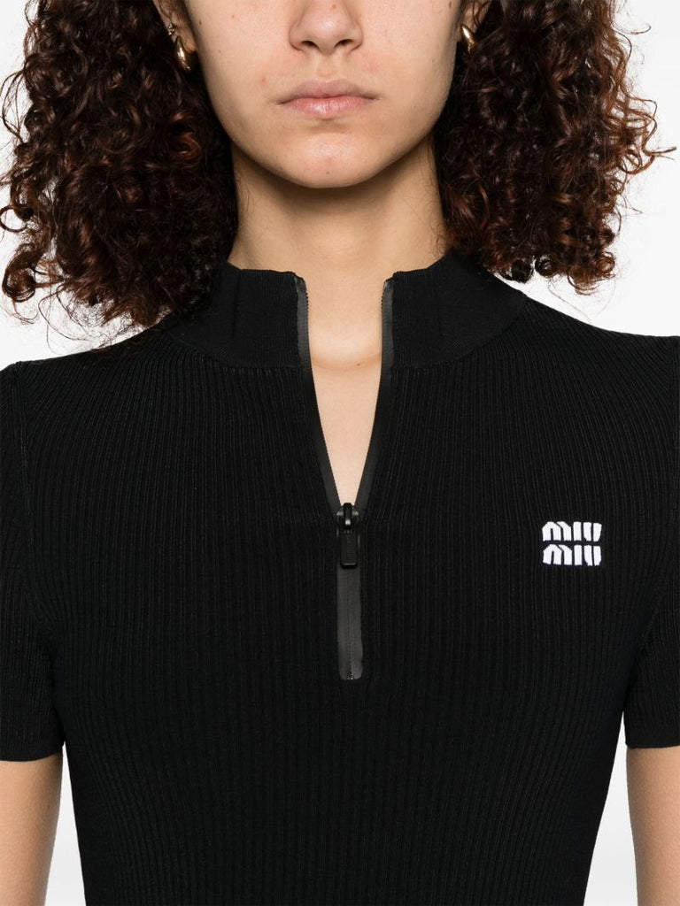 Logo-intarsia Mini Dress