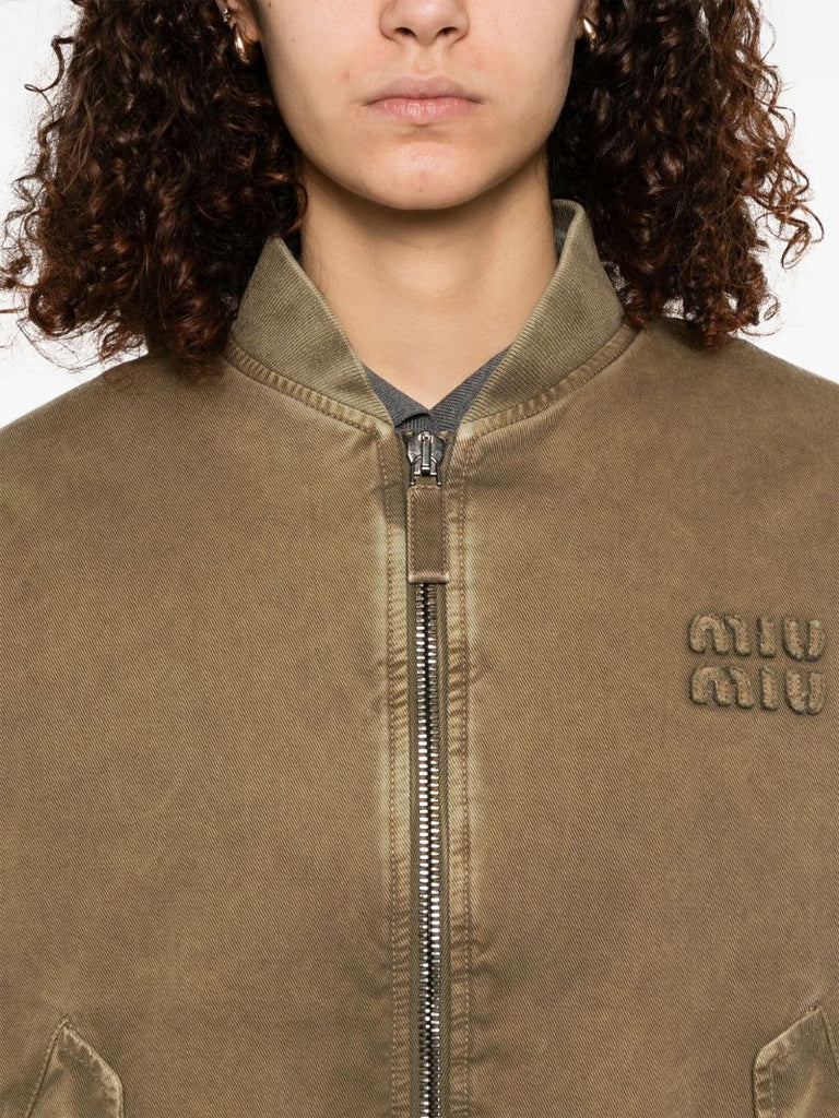 Gabardine Bomber Jacket