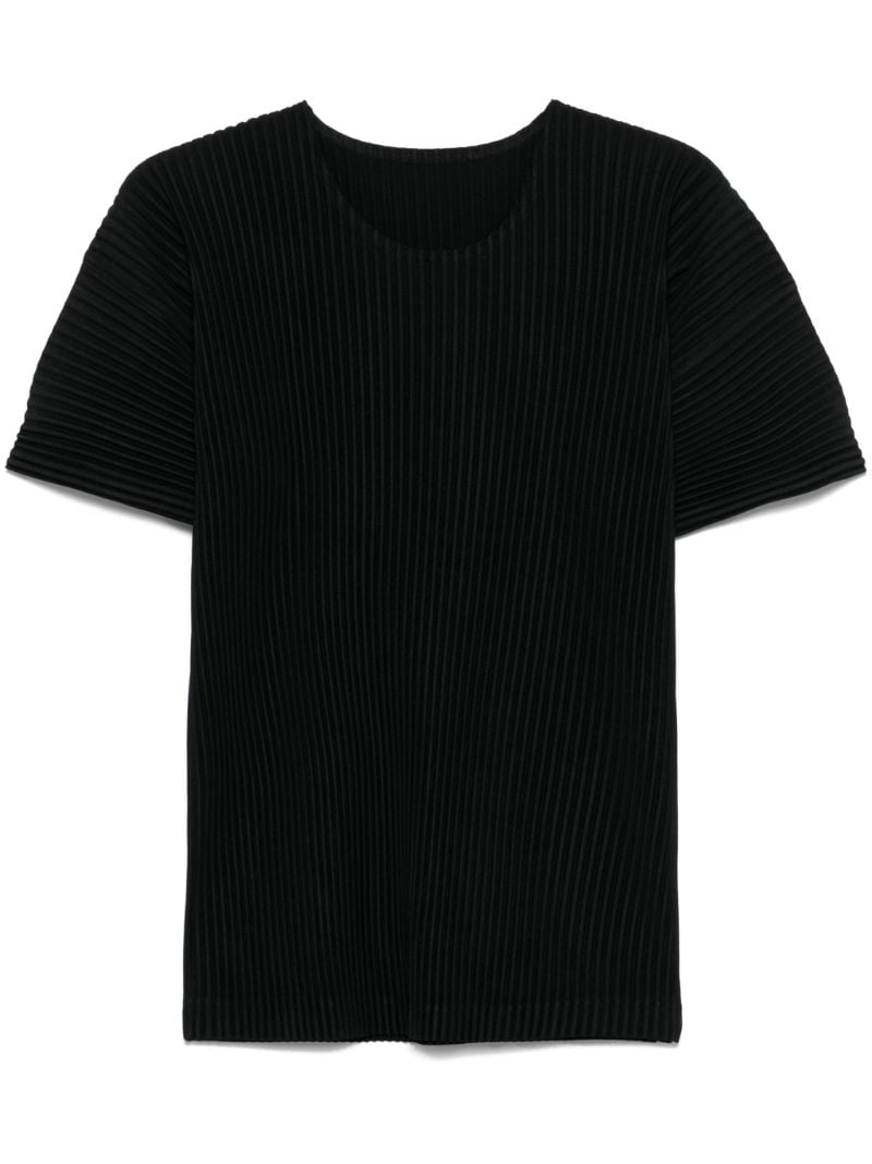 Black Pleated T-shirt