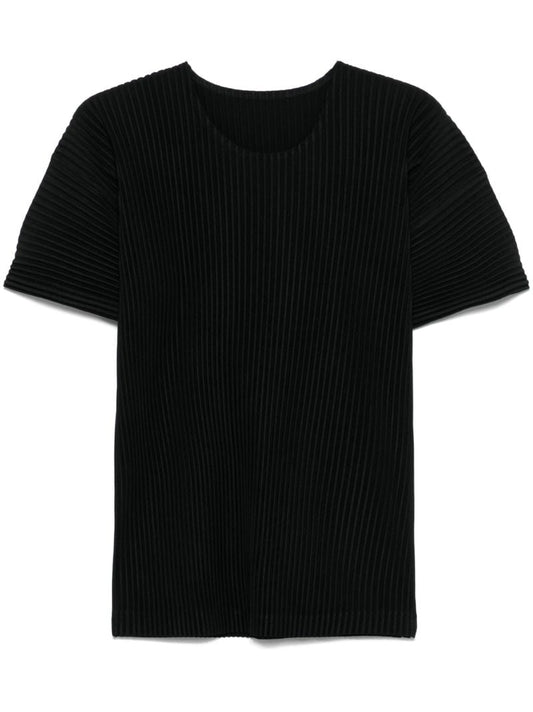 Black Pleated T-shirt