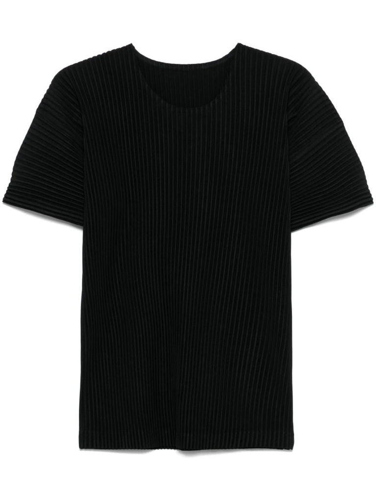 Black Pleated T-shirt