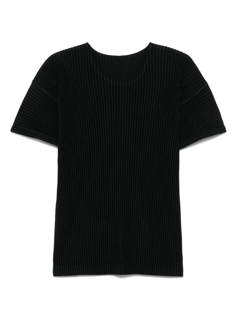 Black Pleated T-shirt